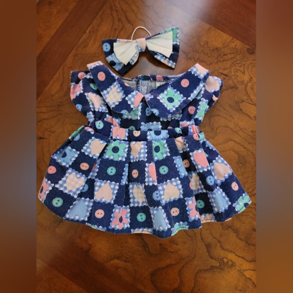 Build a Bear Vintage Gingham Dress